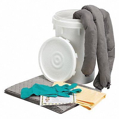 BRADY SPC ABSORBENTS 436N01 Spill Kit Bucket Universal 5 gal 18 H