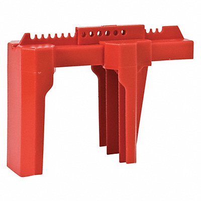 CONDOR 437R18 Ball Valve Lockout Red 8-43/64 H