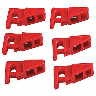 CONDOR 437R24 Circuit Breaker Lockout Red 1-1/8 H PK6