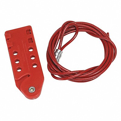 CONDOR 437R29 Cable Lockout Red Cable 10 ft L