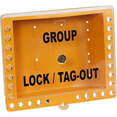 CONDOR 7389 Group Lockout Box Yellow 10.5 H