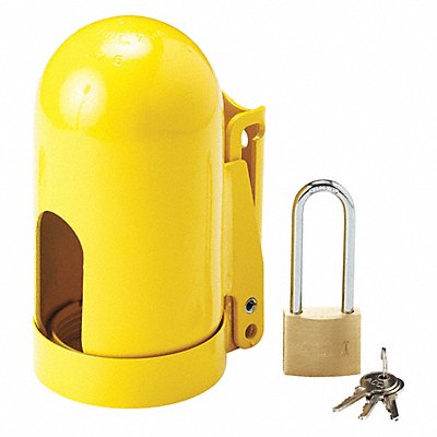 CONDOR 437R35 Locking Cylinder Cap Yellow Steel