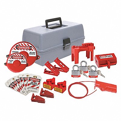 CONDOR 437R69 Portable Lockout Kit Grey 7-1/2 H