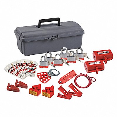 CONDOR 437R70 Portable Lockout Kit Grey 7-1/2 H
