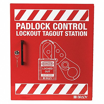 CONDOR 437R75 Lockout Station Red 15-1/2 H