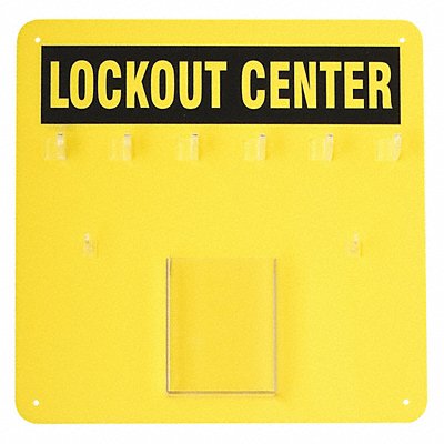 CONDOR 437R77 Padlock Station Black/Yellow 14 H