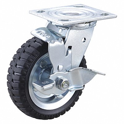 GRAINGER 437V24 Flat Free Plate Castor Swivel 250 lb.