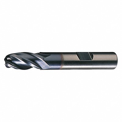 CLEVELAND C33365 Ball End Mill Single End 1/2 HSS