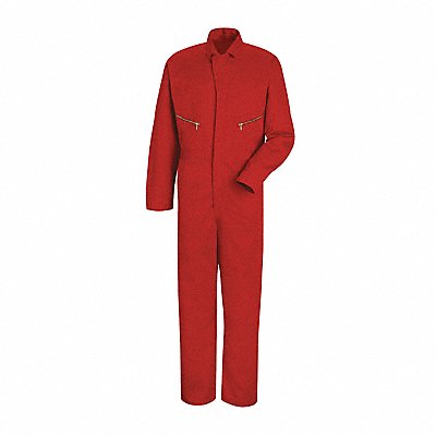 RED KAP CC18RDRG50 Mens Long Sleeve Cotton Coverall-Red