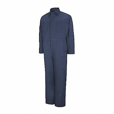 RED KAP CT10NVLN38 Mens Long Sleeve Navy Action Back Coverall