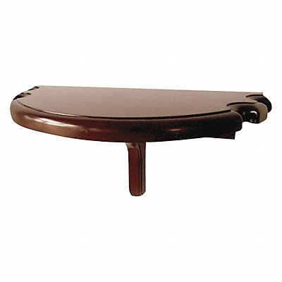 HATHAWAY BG2552W Premium Half Moon Wall Shelf Walnut