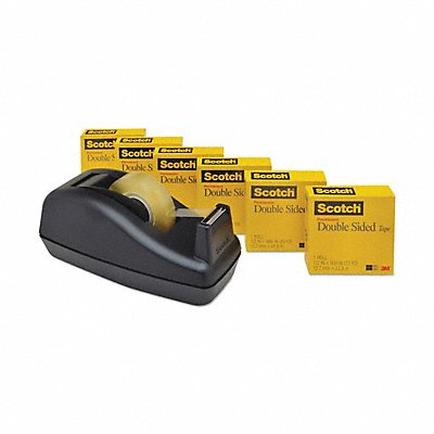 3M 6656PKC40 2-Sided Office Tape 75ft 1/2in 3 mil PK6