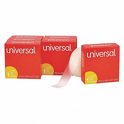 UNIVERSAL UNV83410 Invisible Tape 0.75 x 1000 in Clear PK6