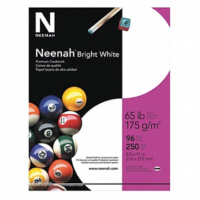 NEENAH PAPER 91904 BrightWhiteCardtock 65lbs 8.5x11 PK250