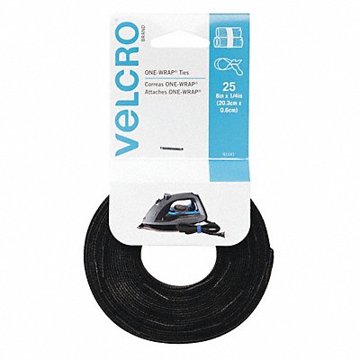 VELCRO BRAND 91141 Reusbl Self Grppng Cable Tie .25x8 PK25