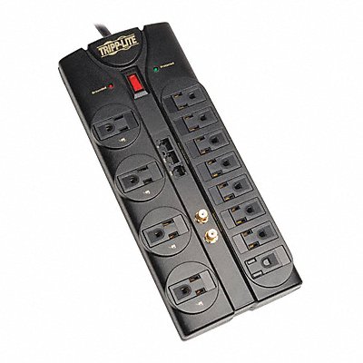 TRIPP LITE TLP1208SAT Surge Protector Outlet Strip 10-1/4 L