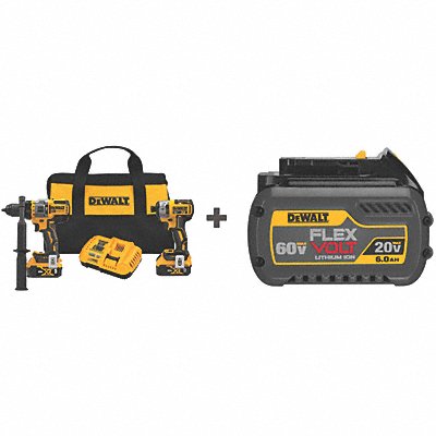 DEWALT DCK2100P2DCB606 Cordless Combo Kit 20.0 V 2 Tools 3 Batt