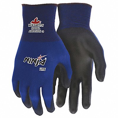 MEMPHIS N9696L Gloves Work Large Blue/Black PK12