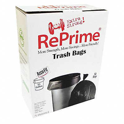 REPRIME H8053PKRC1 Liner 55 gal 1.3 mil Black PK50
