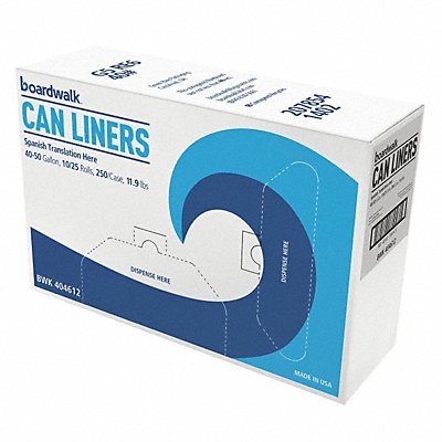 BOARDWALK BWK404612 Can Liner 40x46 Heavy Duty 10Mic PK250