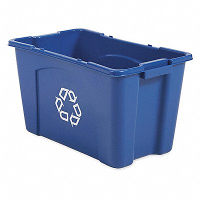RUBBERMAID COMMERCIAL PRODUCTS FG571873BLUE Recycle Bin 18 gal Blue