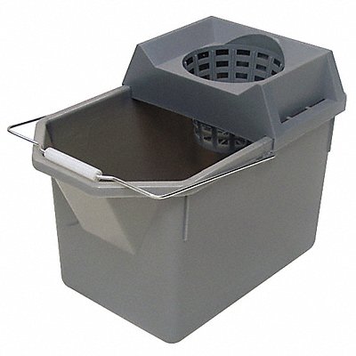 RUBBERMAID COMMERCIAL PRODUCTS FG619400STL Bucket and Strainer Grey 3 3/4 gal