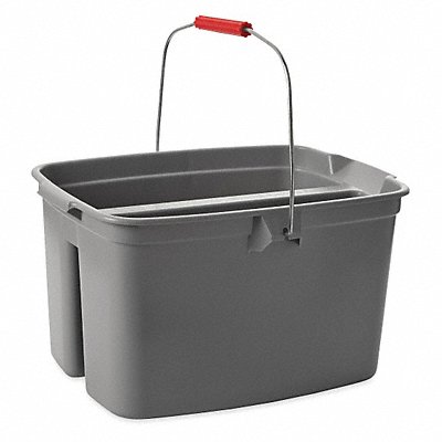 RUBBERMAID COMMERCIAL PRODUCTS FG262888Grey Double Bucket 4 3/4 gal Grey