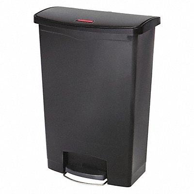 RUBBERMAID COMMERCIAL PRODUCTS 1883615 Slim Jim Resin Step On 24 gal Black