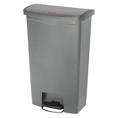 RUBBERMAID COMMERCIAL PRODUCTS 1883604 Slim Jim Resin Step On 18 gal Grey