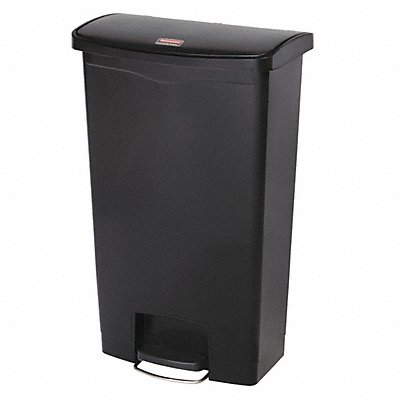 RUBBERMAID COMMERCIAL PRODUCTS 1883613 Slim Jim Resin Step On 18 gal Black