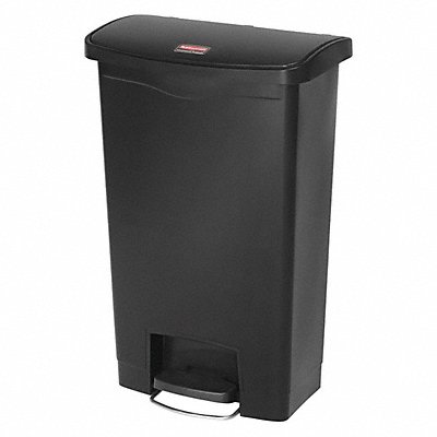 RUBBERMAID COMMERCIAL PRODUCTS 1883611 Slim Jim Resin Step On 13 gal Black