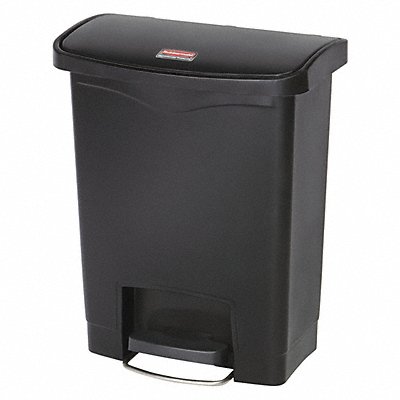RUBBERMAID COMMERCIAL PRODUCTS 1883609 Slim Jim Resin Step On 8 gal Black