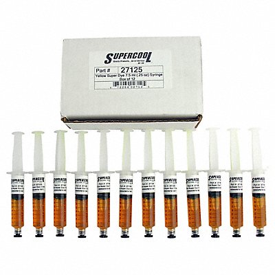 SUPERCOOL 27125 A/C Dye Syringes Refills 7 Plastic PK12