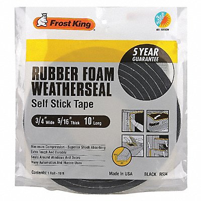 FROST KING R534H H3683 Spnge Rubber Foam Tape 3/4Inx10 ft 8 mil