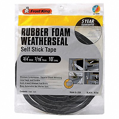 FROST KING R734H H3685 Sponge Rubber Foam Tape 3/4In.x10 ft.
