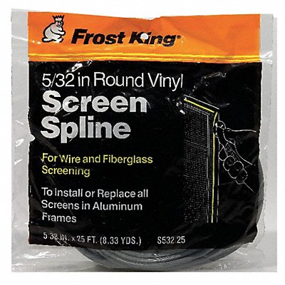 FROST KING S53225 Screen Vinyl 5/32 In W 25 Ft L