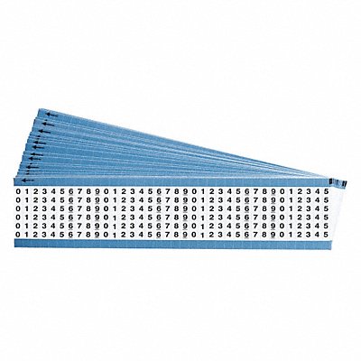 BRADY TWM09PK Wire Markers Legend 0 to 9 Blk/Wht PK25