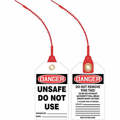 ACCUFORM TAK613 Loop n Lock Danger Tag 5 7/8in H PK10