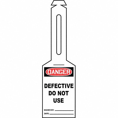 ACCUFORM TAL304 Loop n Strap Danger Tag 5 1/4in H PK25