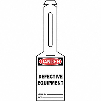 ACCUFORM TAL302 Loop n Strap Danger Tag 5 1/4in H PK25