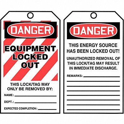 ACCUFORM TAR410 Danger Tag By The Roll 6-1/4 x 3 PK100