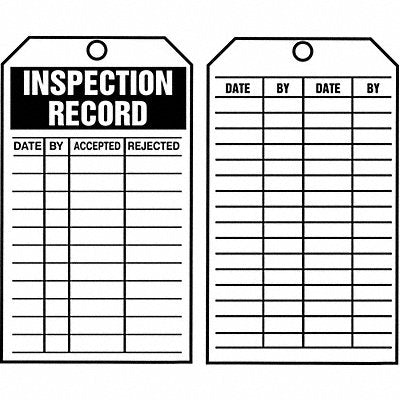 ACCUFORM TAR728 Inspection Tag By The Roll 6.25x3 PK250