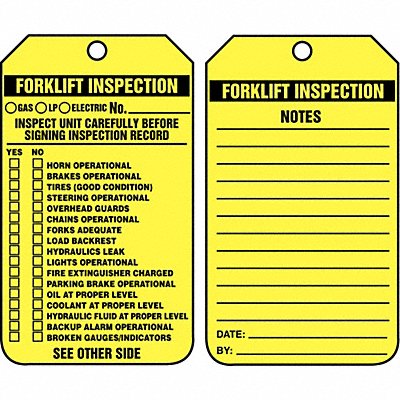ACCUFORM TRS336CTP Inspection Tag 5-3/4 x 3-1/4 PK25