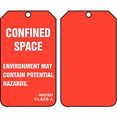 ACCUFORM TSS820CTP Safety Tag 5 3/4in H 3 1/4in W PK25
