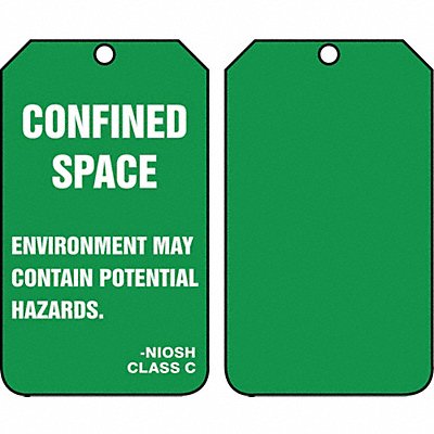 ACCUFORM TSS824CTP Safety Tag 5 3/4in H 3 1/4in W PK25