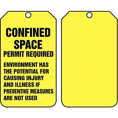 ACCUFORM TSS822CTP Safety Tag 5 3/4in H 3 1/4in W PK25