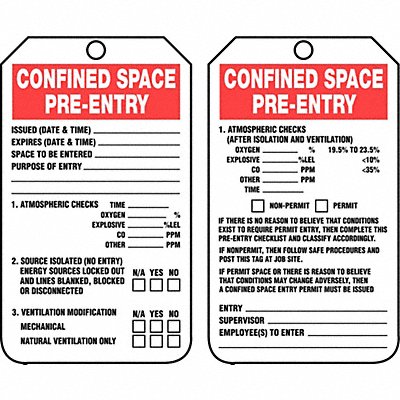 ACCUFORM TCS327CTP Safety Tag 5 3/4in H 3 1/4in W PK25