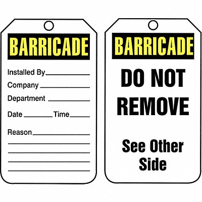ACCUFORM TAB101PTP Sfty Tag 5 3/4in H 3 1/4in W Plastic PK25