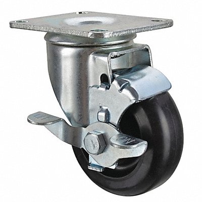 GRAINGER P12SPB050BP3WB Standard Plate Castor Swivel 300 lb.