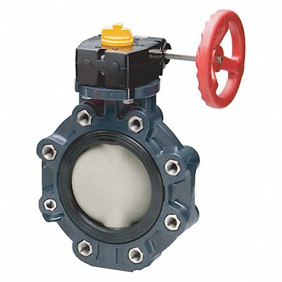 ASAHI 3919040 Valve Wafer PVC 4 Pipe Sz Gear Handle